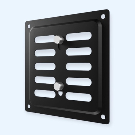 1717MER Black ERA Решетка вентиляционная MER регулируемая 175х175 окраш.сталь Black